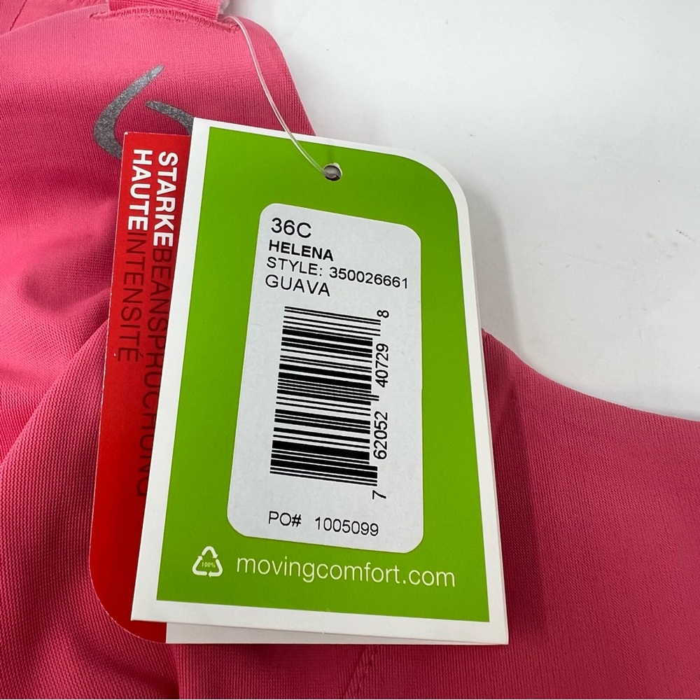 Moving Comfort Helena High Impact sports bra in Guava size 36C NWT - Picture 7 of 10